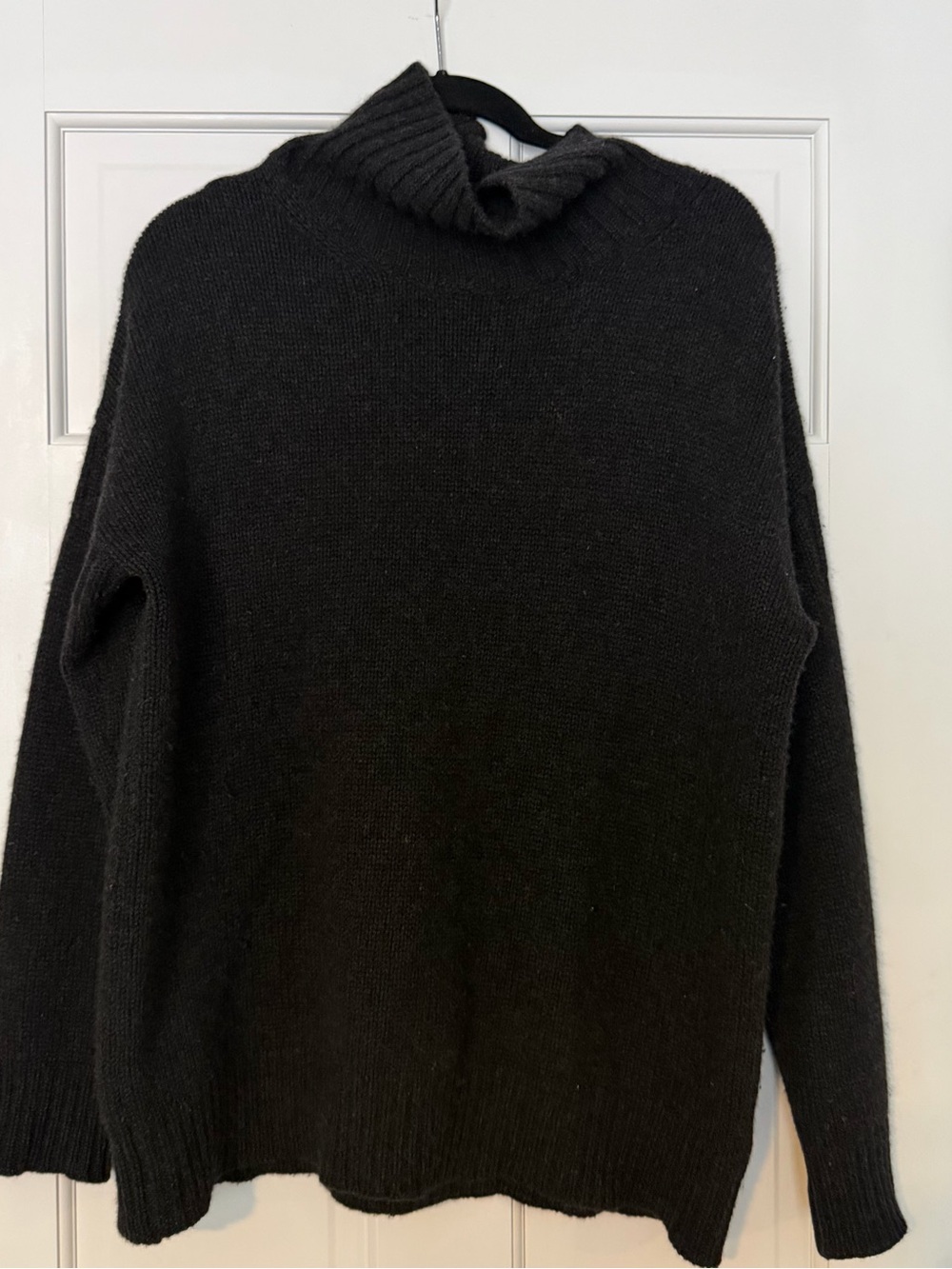All Saints Black Women's 100% Cashmere Turtleneck Sweater